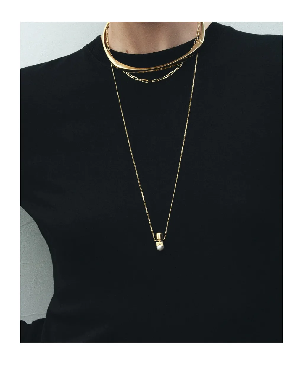 Gold-Tone And Faux Pearl Necklace