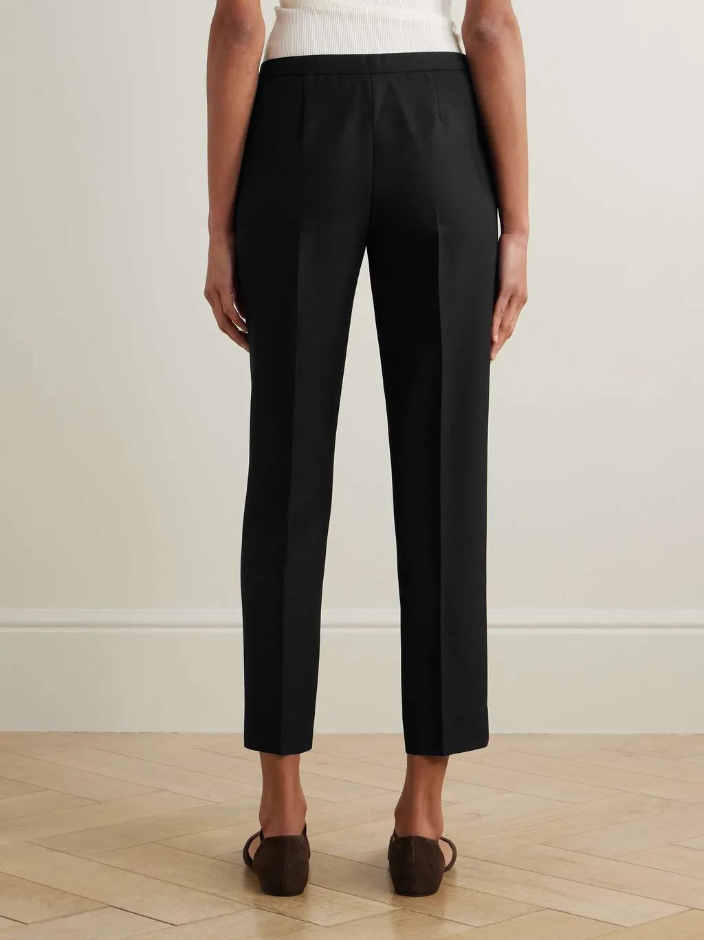 Cropped Straight-Leg Trousers
