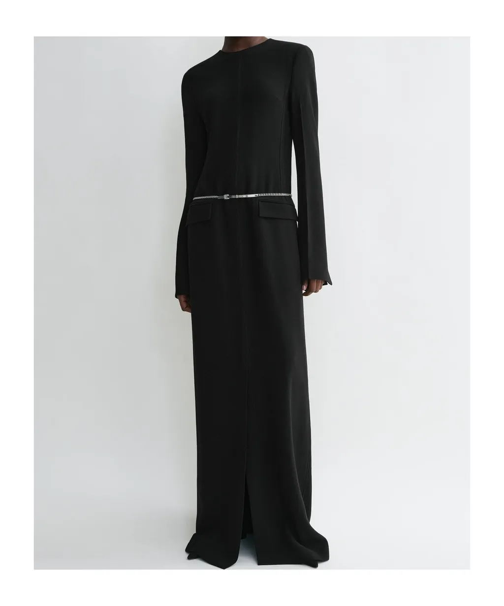 Long-Sleeve Maxi Dress