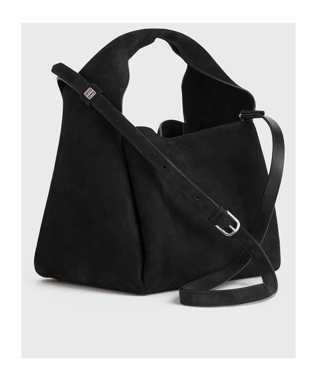 Hook Closure Cube Bucket Bag