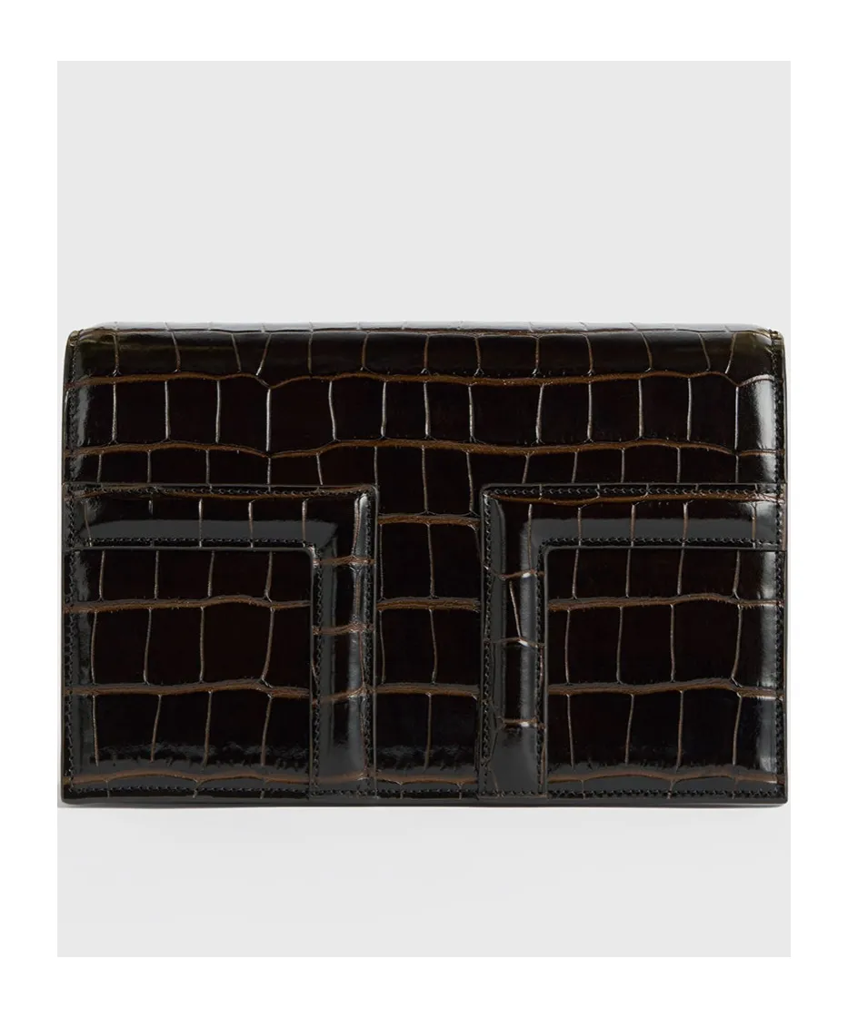 T-Flap Embossed Crossbody Bag