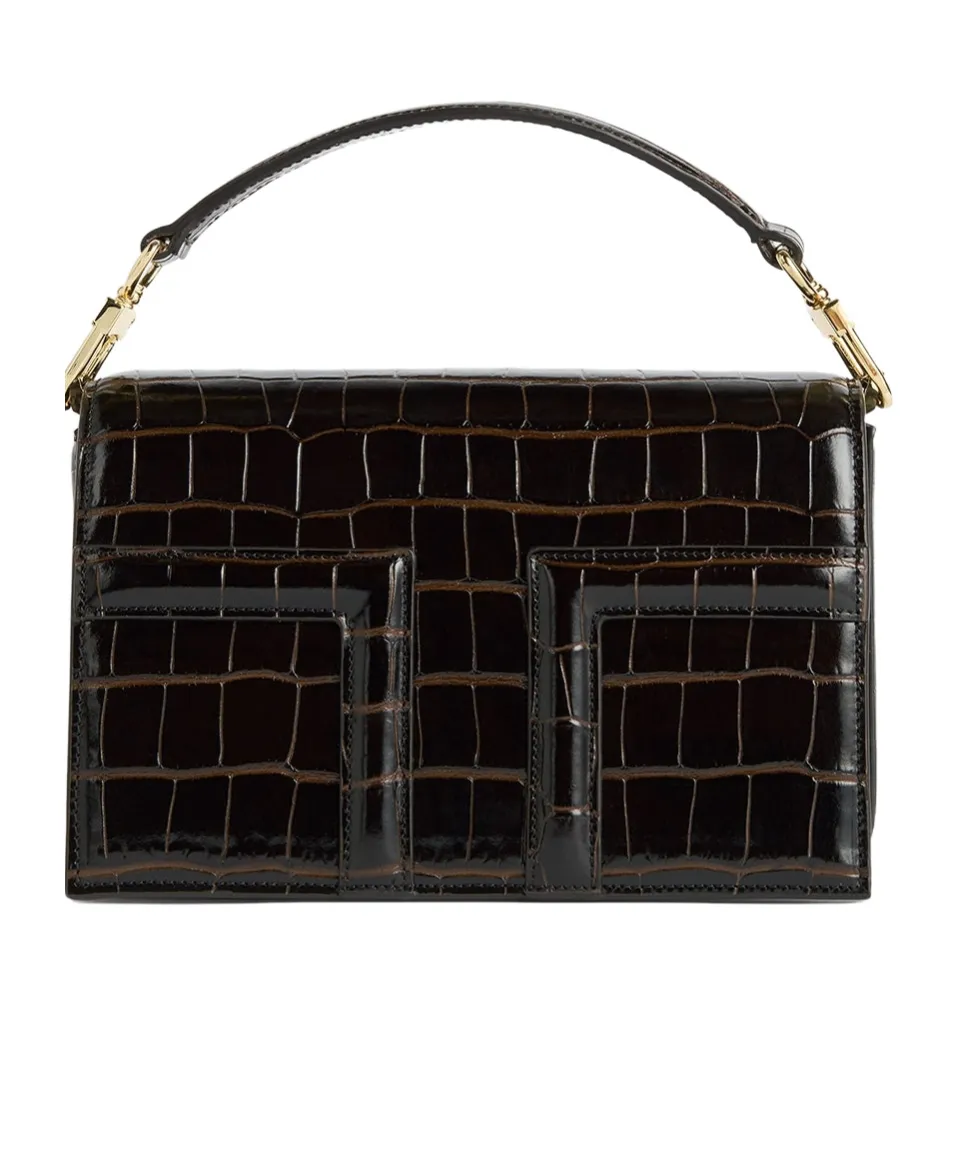 T-Flap Embossed Crossbody Bag