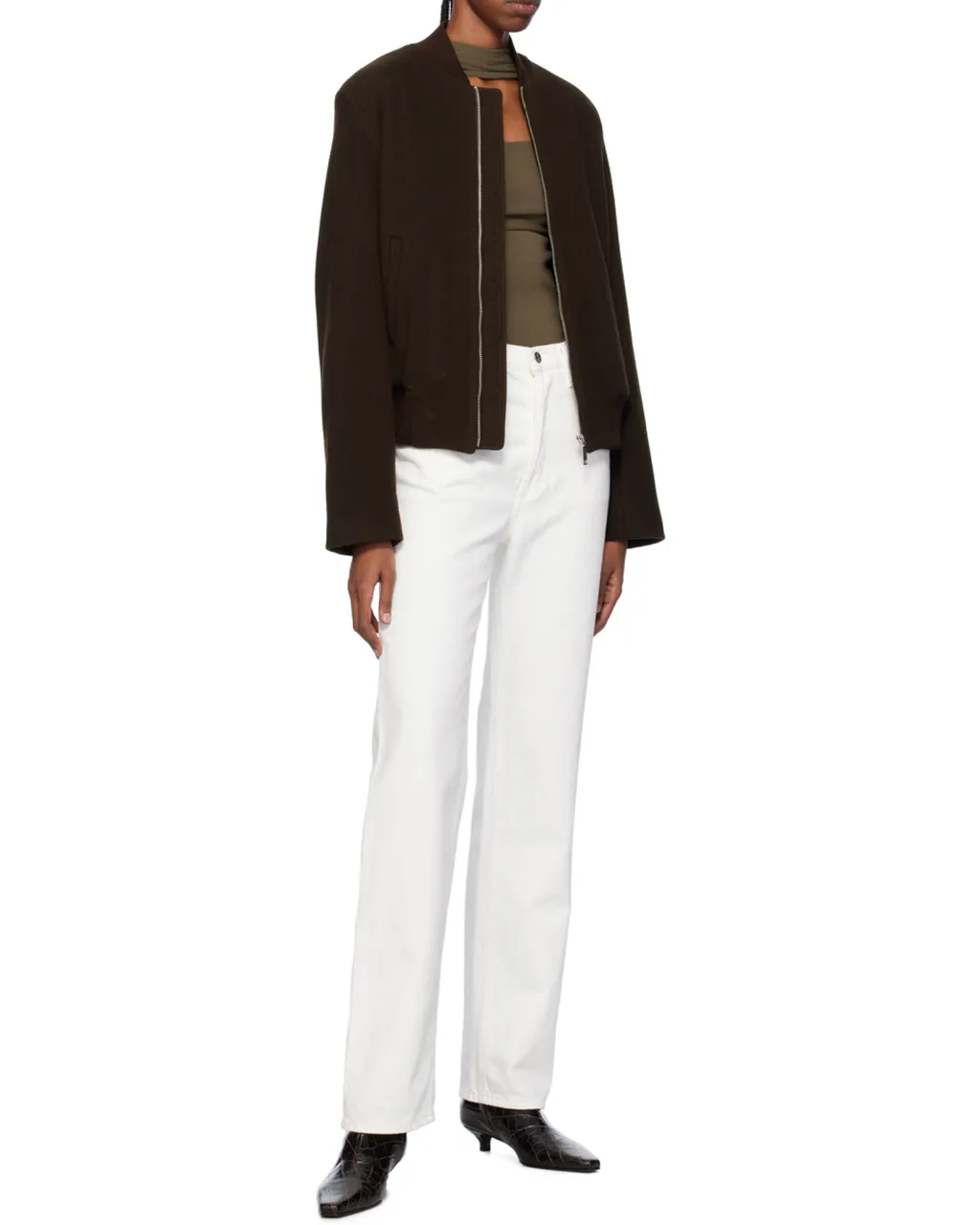 Button Denim Trousers
