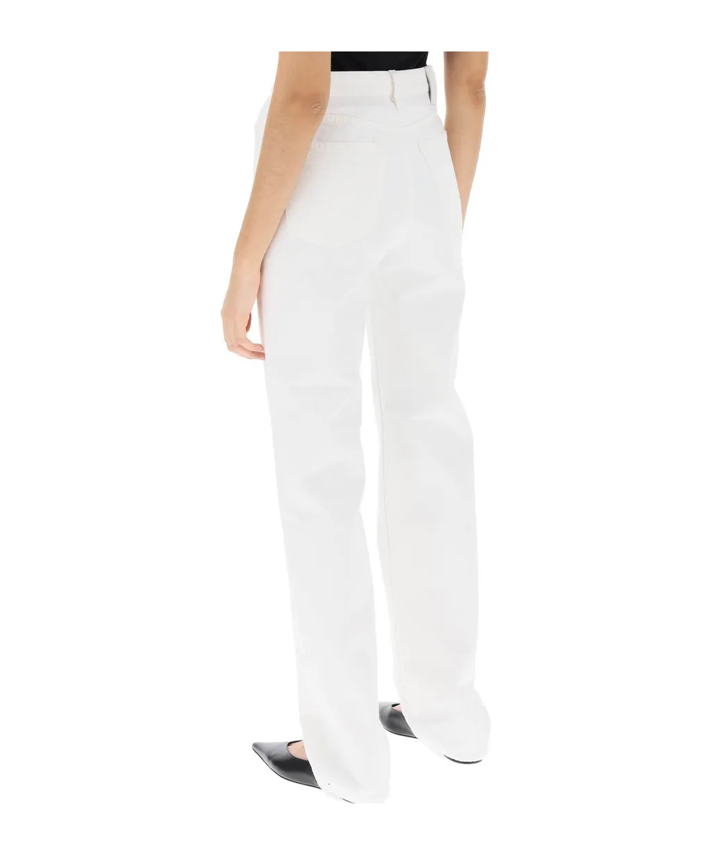 Button Denim Trousers