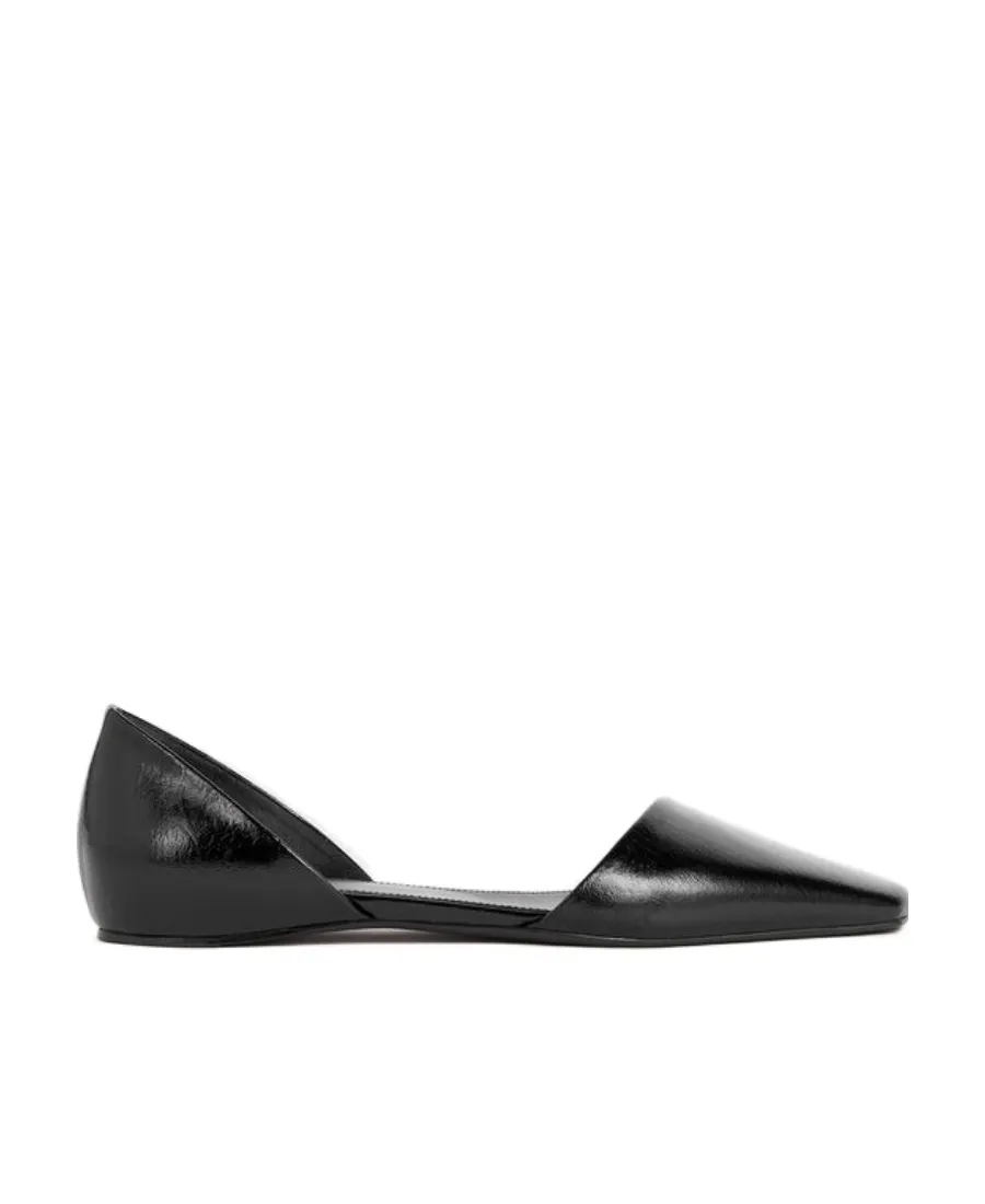 The Asymmetric D'orsay Leather Ballerina Shoes