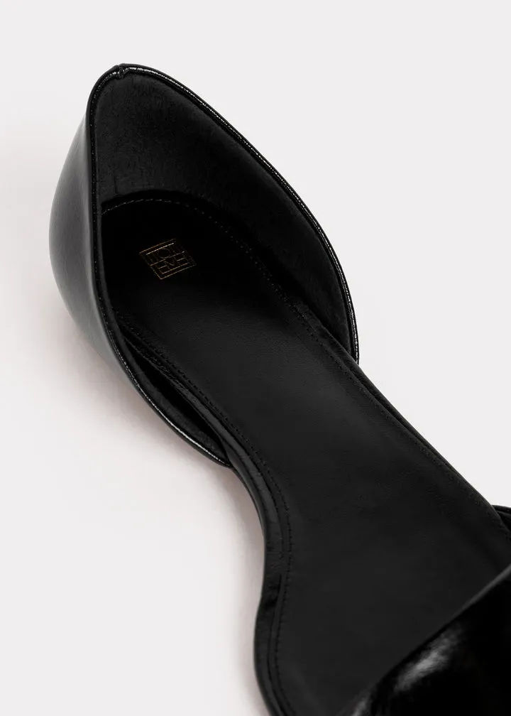 The Asymmetric D'orsay Leather Ballerina Shoes
