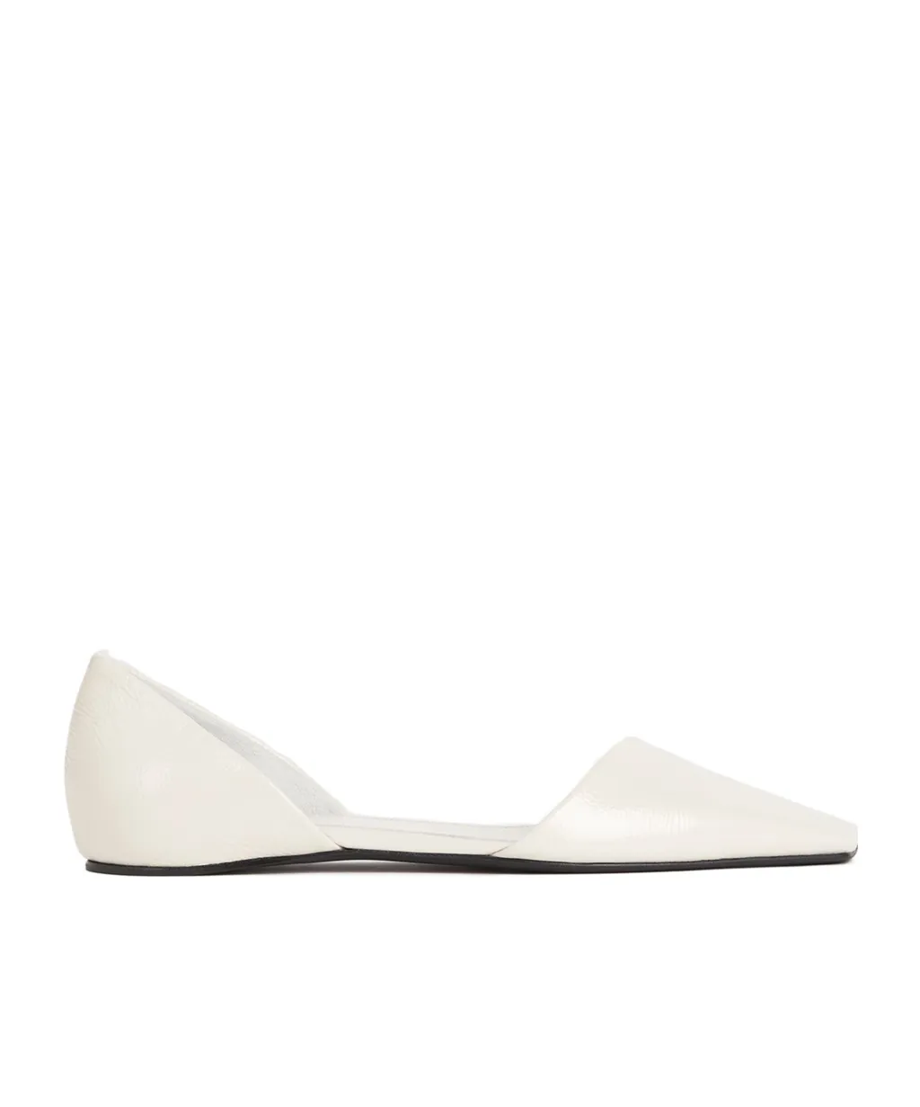 The Asymmetric D'orsay Leather Ballerina Shoes