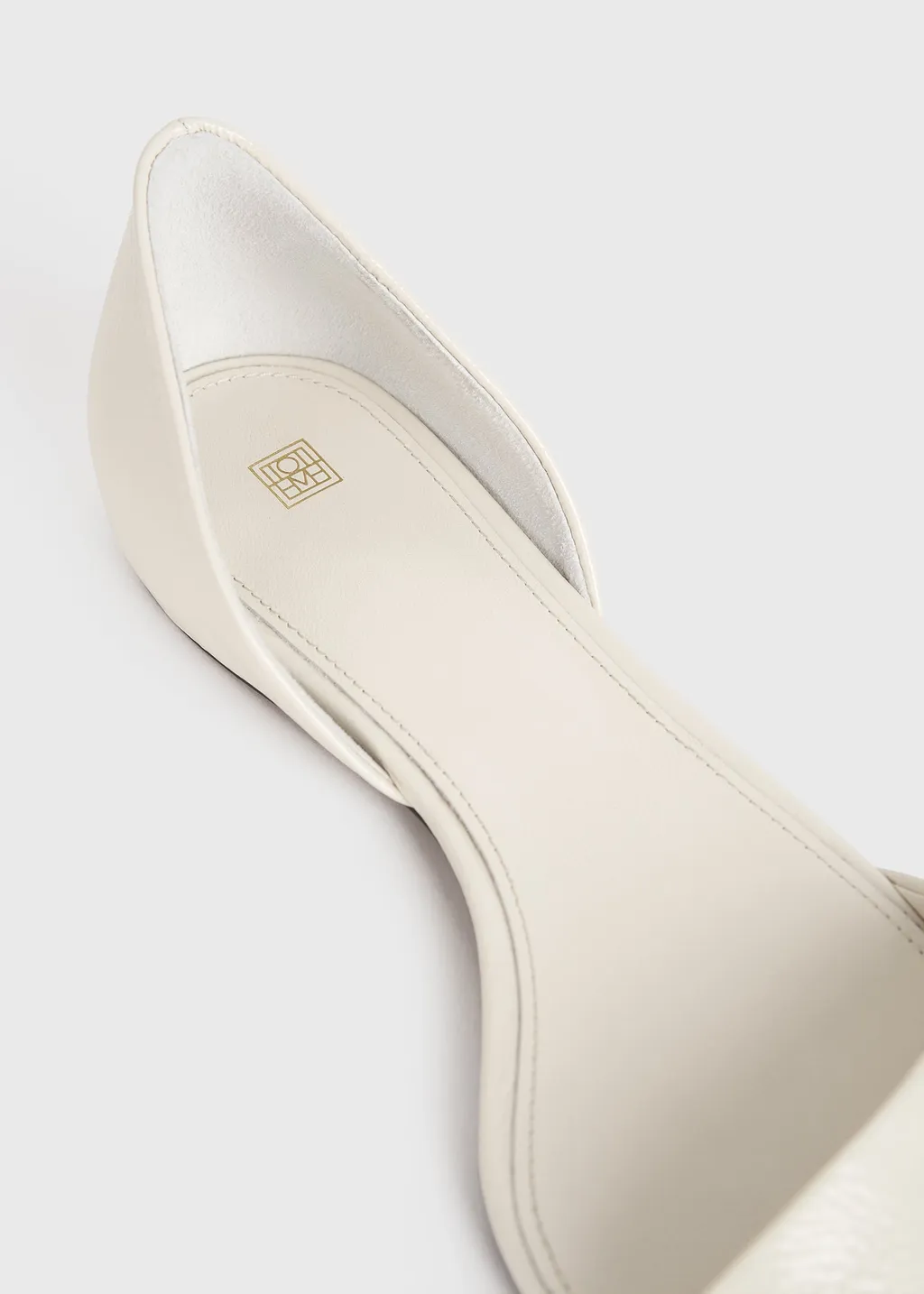 The Asymmetric D'orsay Leather Ballerina Shoes
