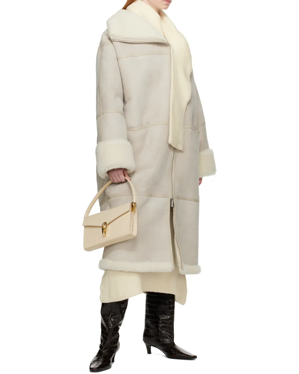 Embossed Knee-High Boots