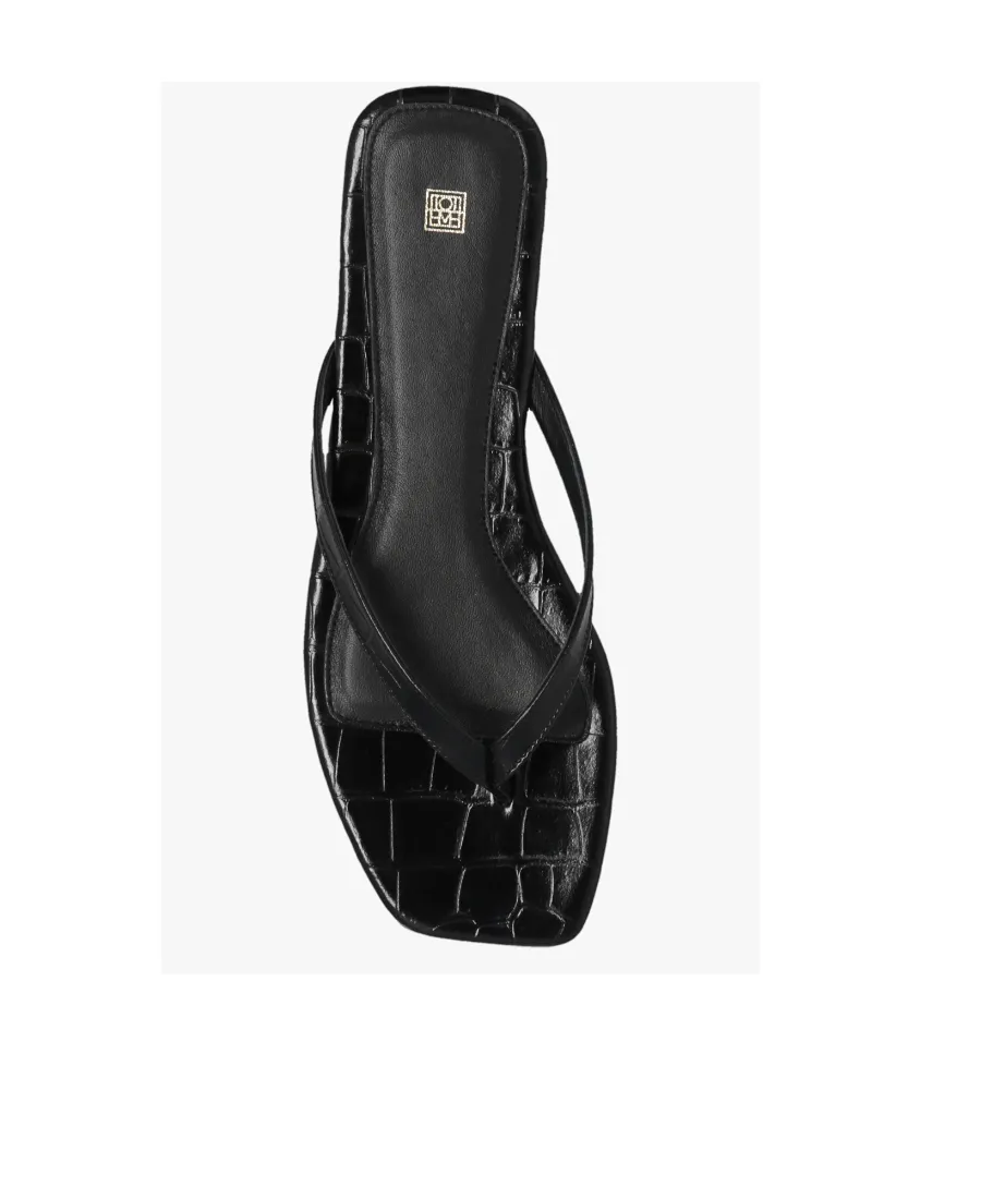 Square-Toe Flip-Flops