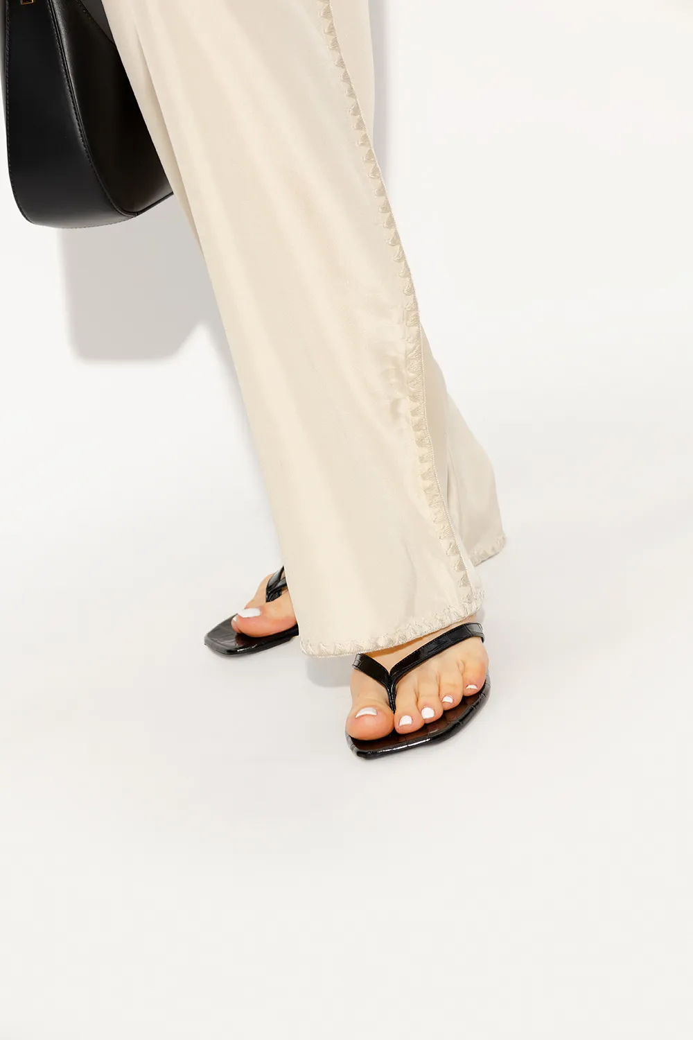 Square-Toe Flip-Flops
