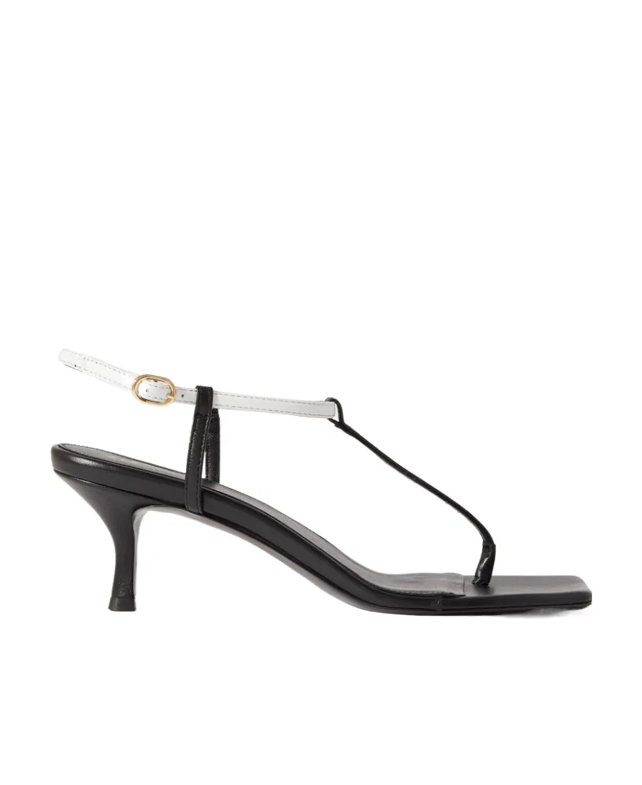 Two-Color High-Heeled Sandals