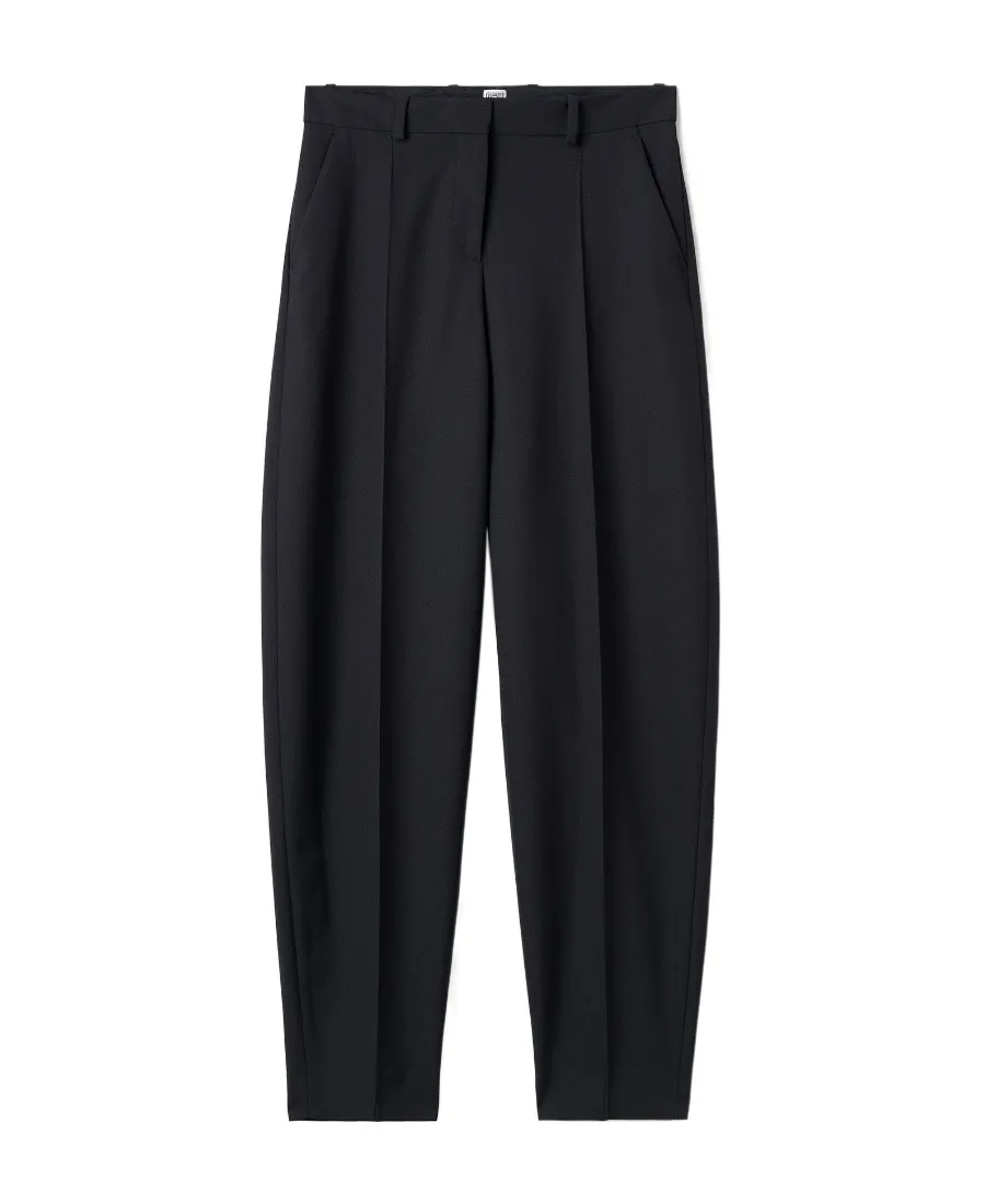 High-Waisted Tapered Trousers