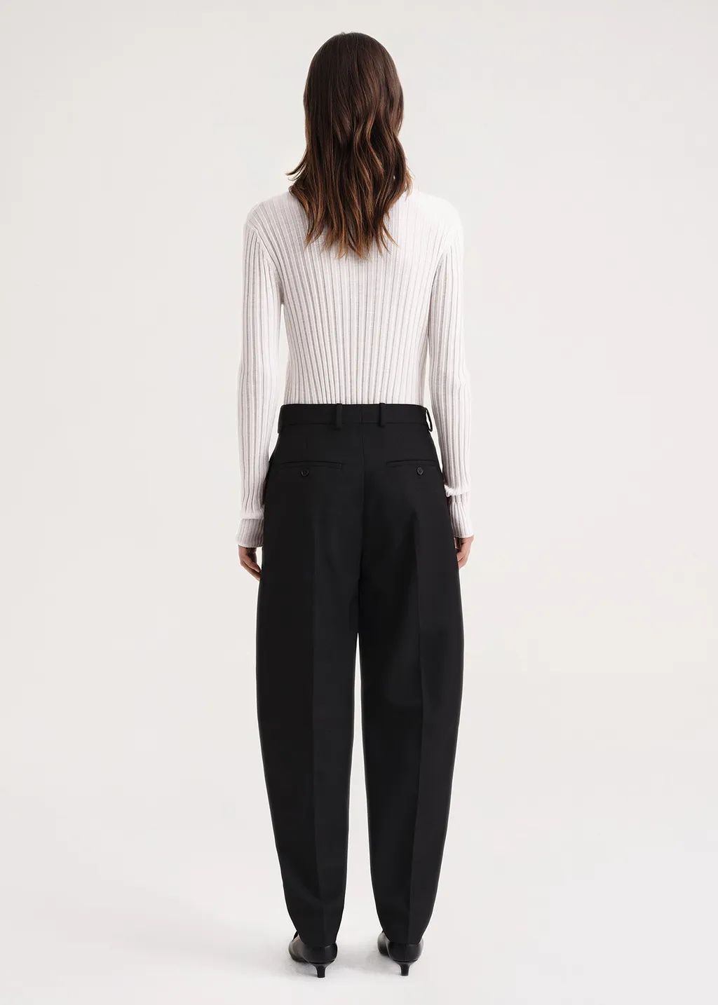 High-Waisted Tapered Trousers
