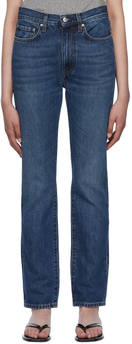 Regular-Fit Vintage-Wash Jeans