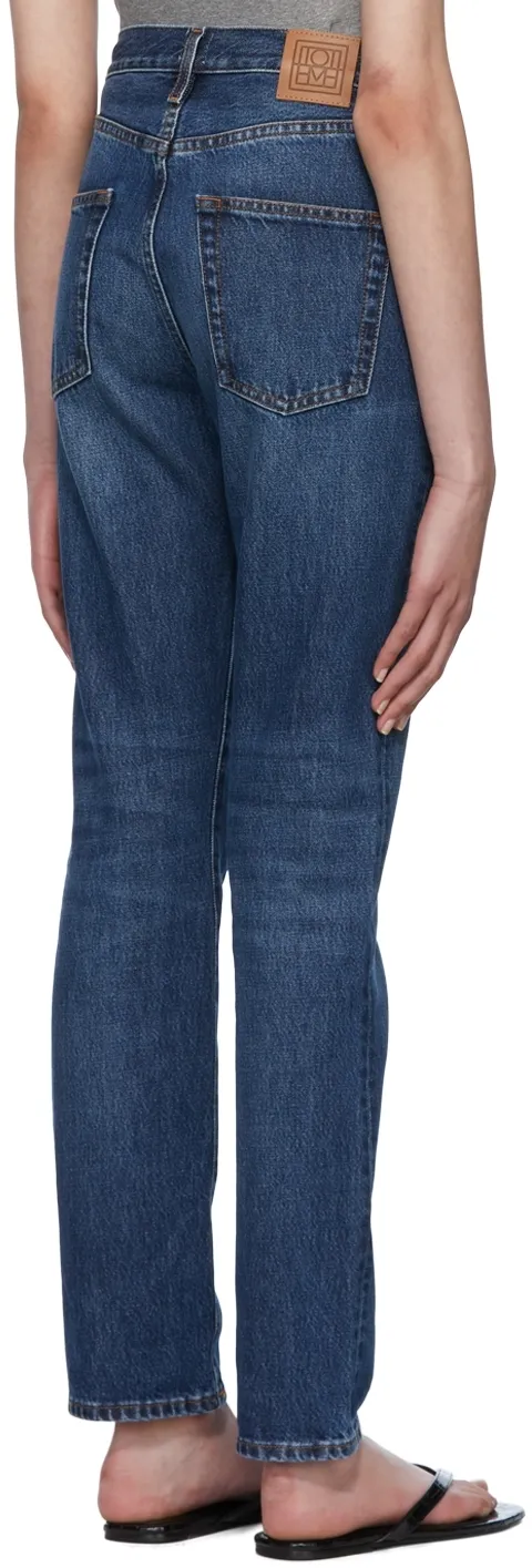 Regular-Fit Vintage-Wash Jeans