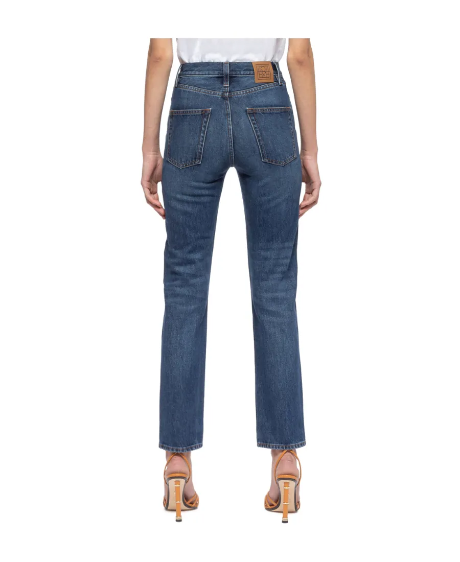 Regular-Fit Vintage-Wash Jeans