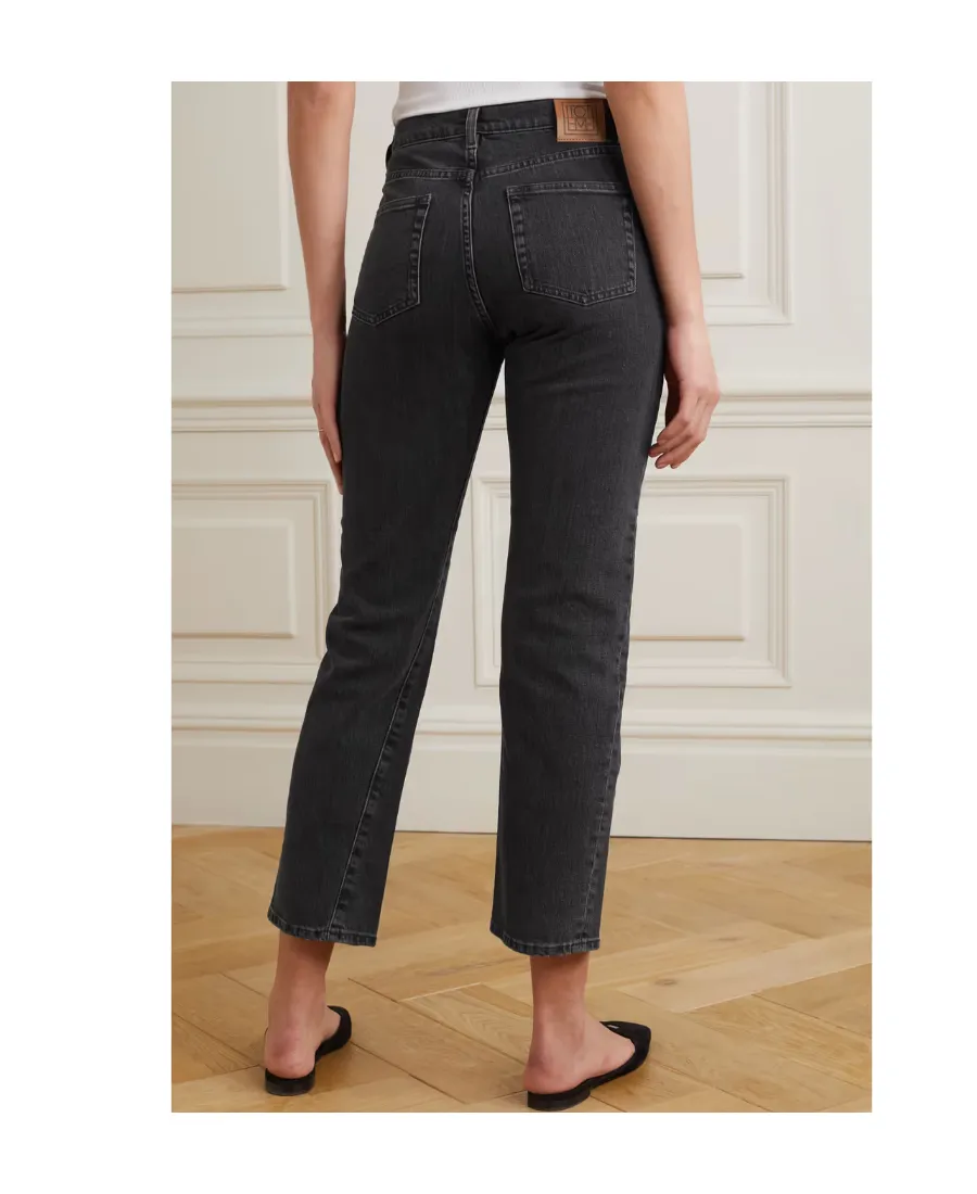 High-Rise Straight Jeans