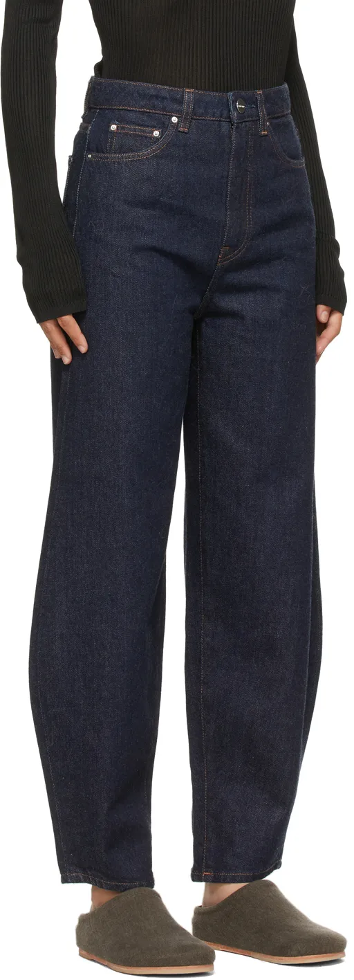 High-Waist Straight-Leg Jeans