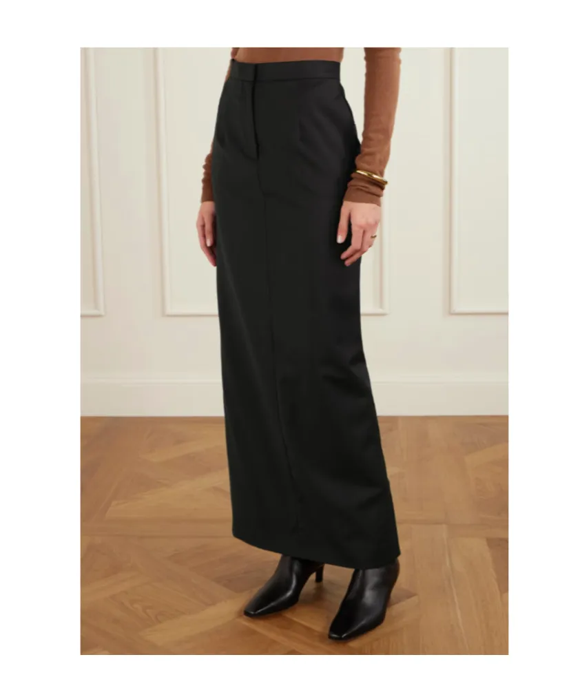 Back Slit Maxi Skirt