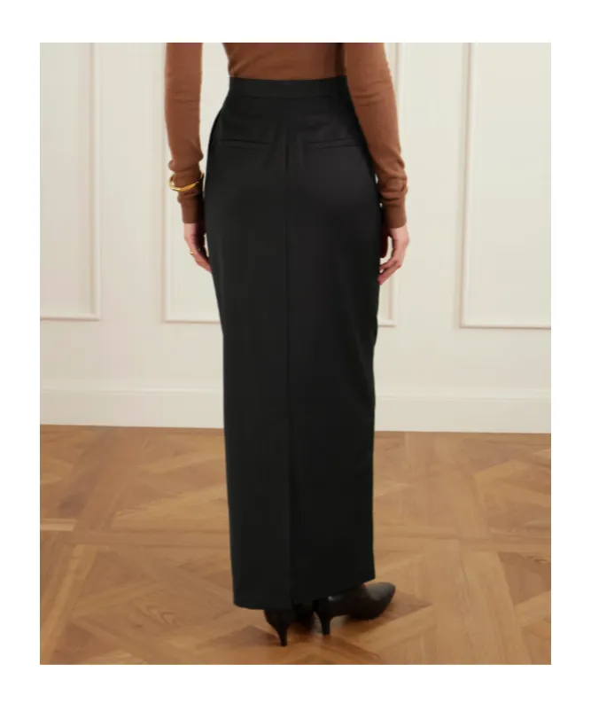 Back Slit Maxi Skirt