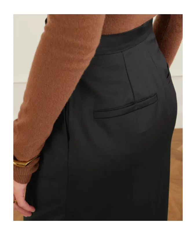 Back Slit Maxi Skirt