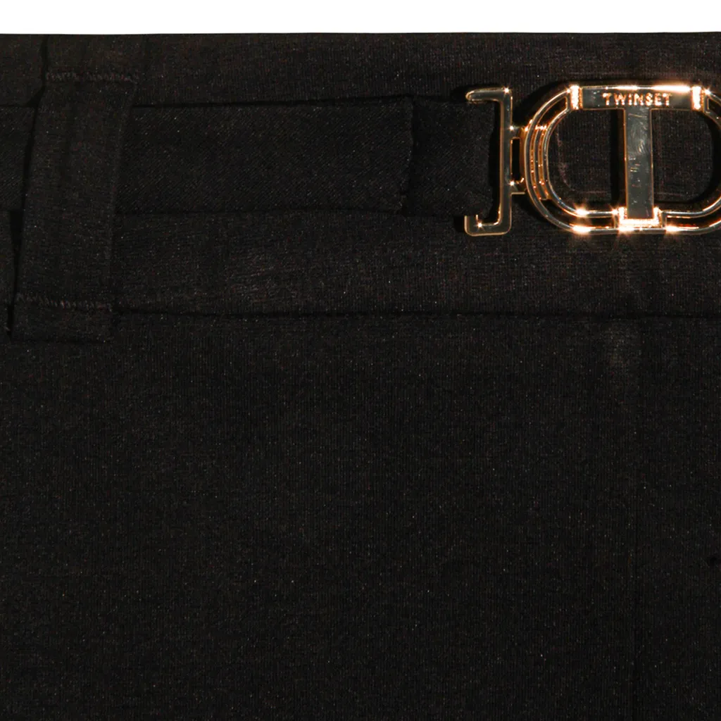 Oval T Buckle Flared Trousers