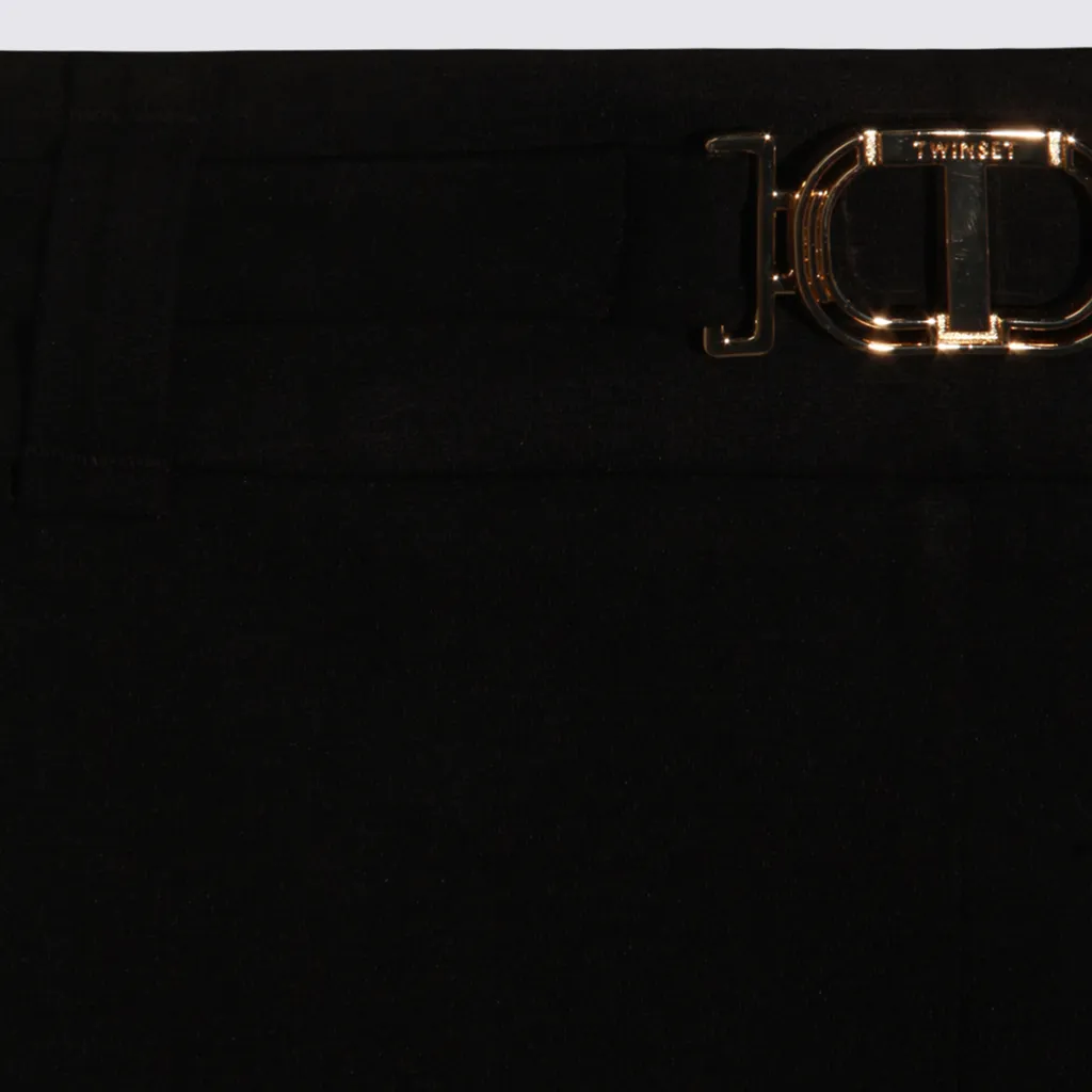 Oval T Buckle Flared Trousers