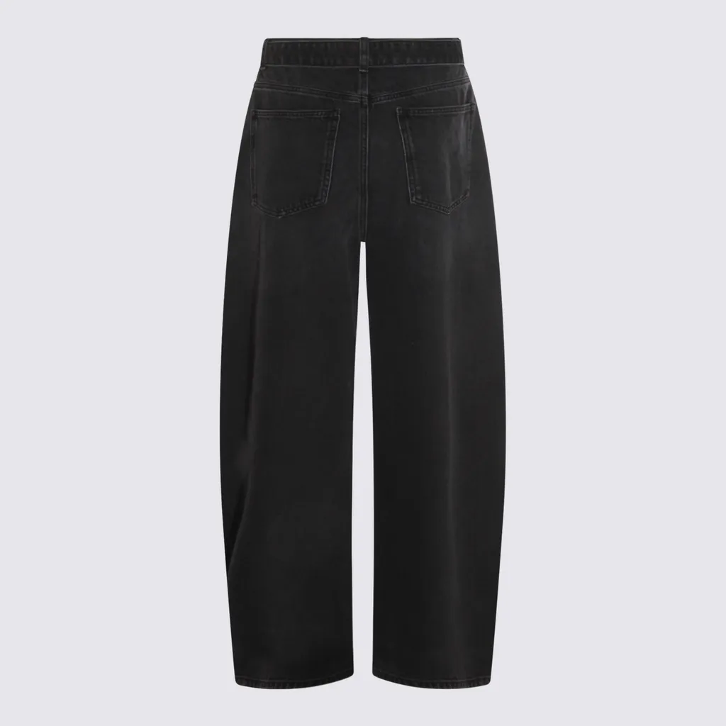 Buckle-Fastened Straight-Leg Jeans