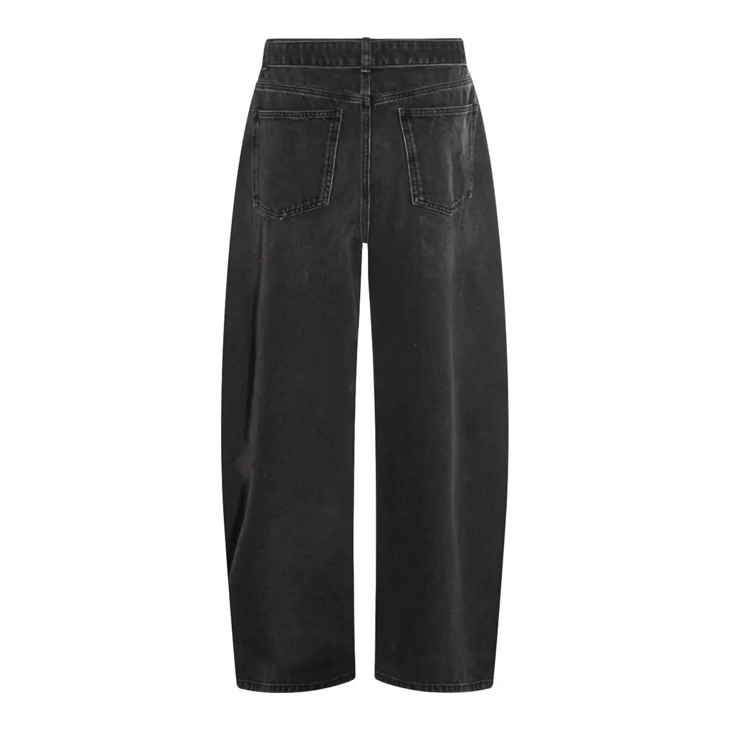 Buckle-Fastened Straight-Leg Jeans