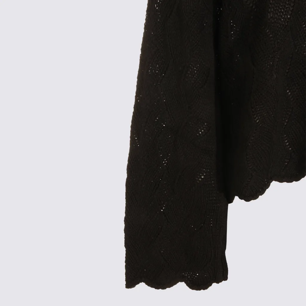 High Neck Scalloped Hem Jumper