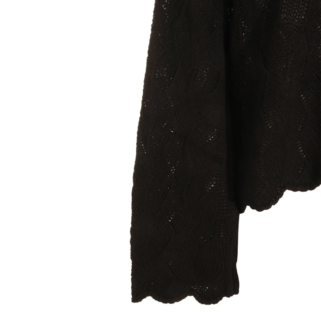 High Neck Scalloped Hem Jumper