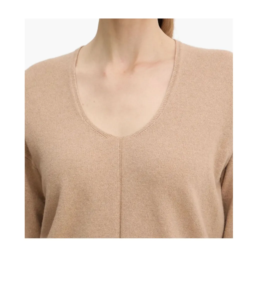 U-Neck Ribbed Sweater