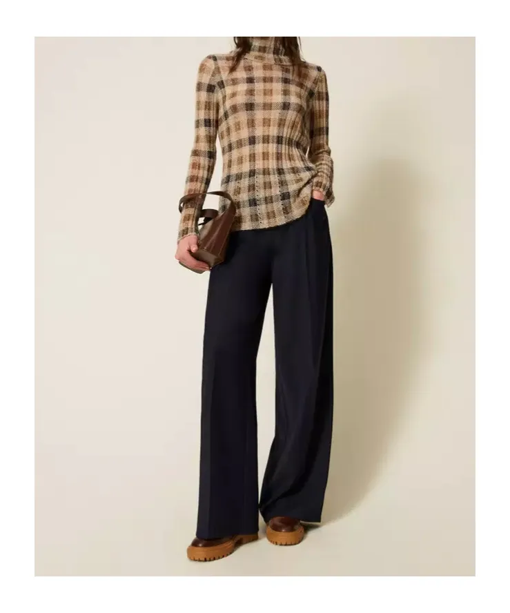 Drawstring Wide-Leg Trousers
