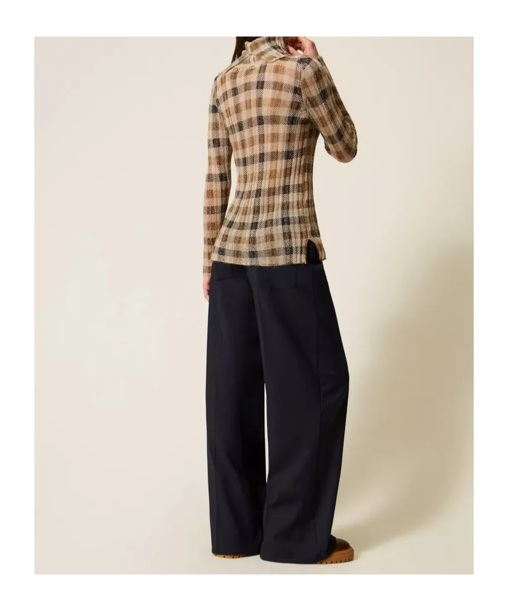Drawstring Wide-Leg Trousers