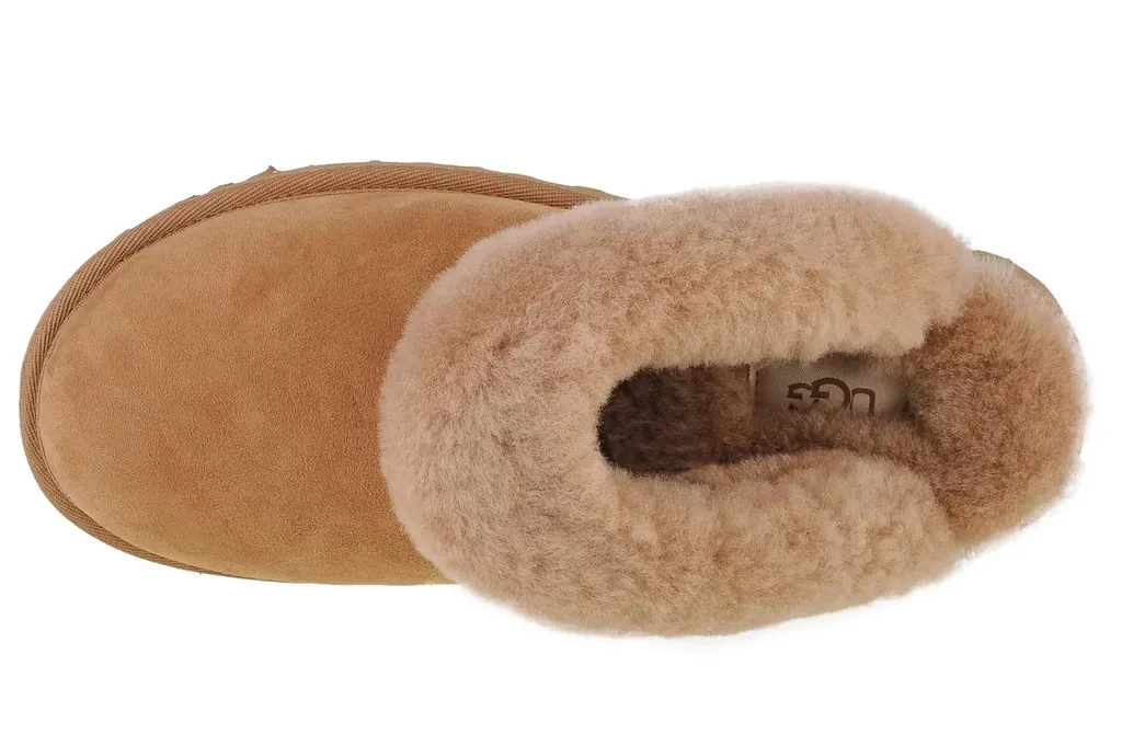 Shearling Trim Classic Slippers