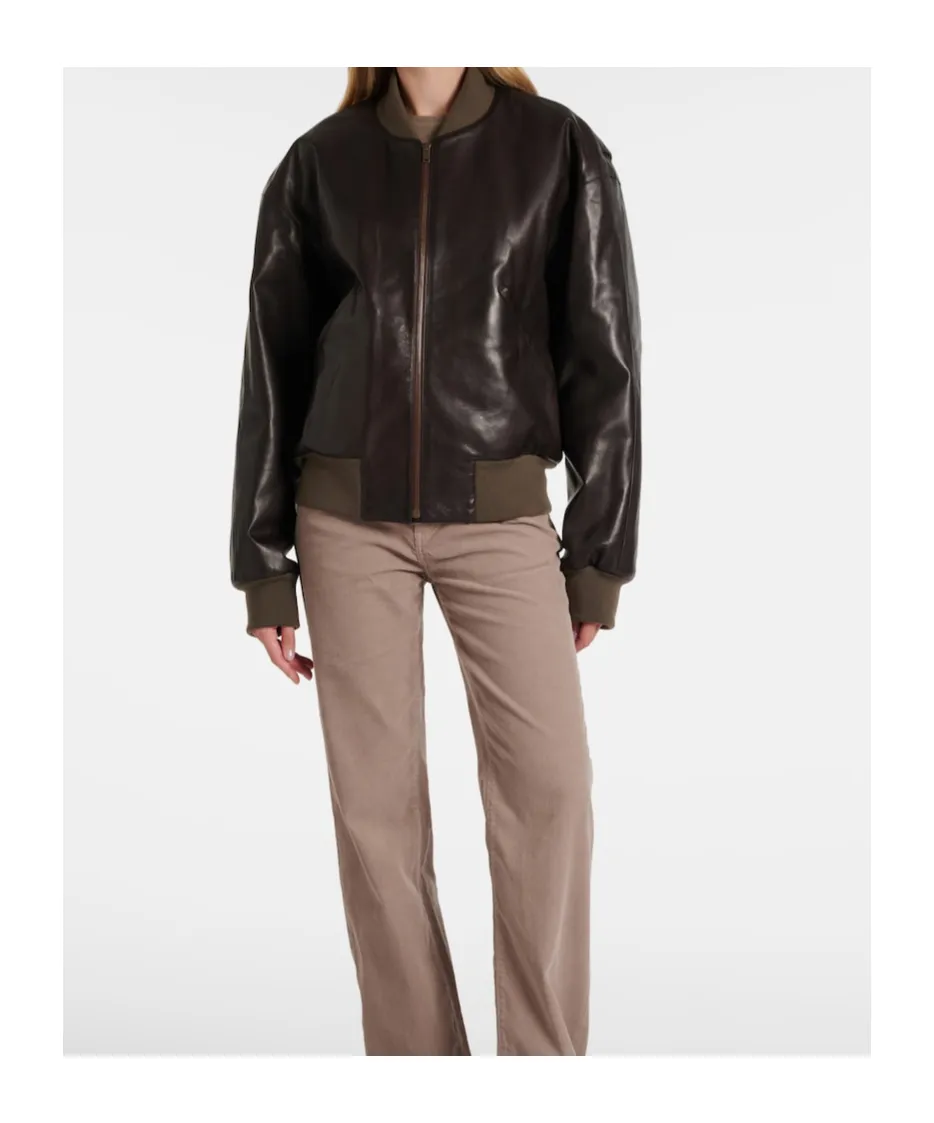 Morisel Leather Bomber Jacket