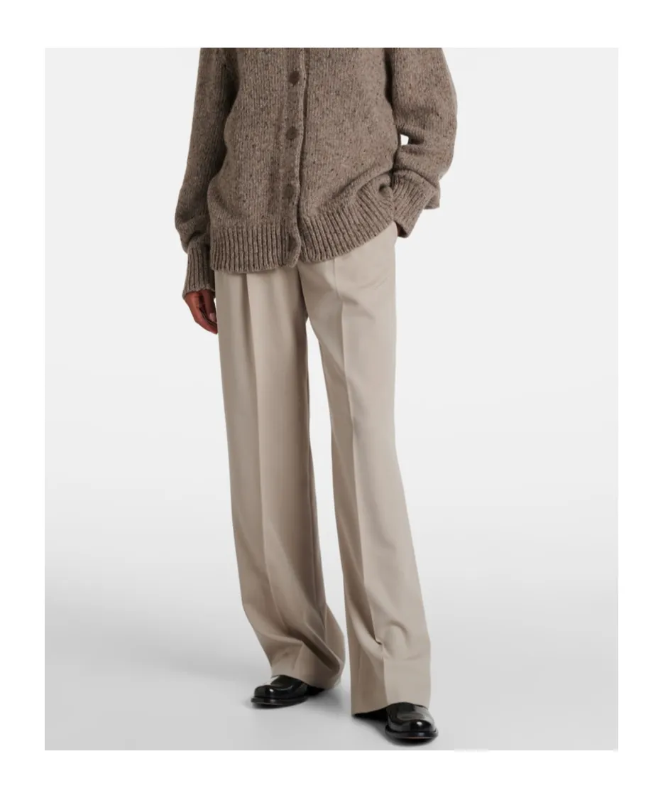 Virgil Wool Gabardine Wide-Leg Pants
