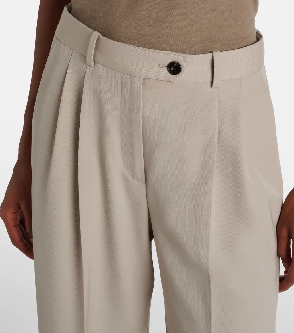 Virgil Wool Gabardine Wide-Leg Pants