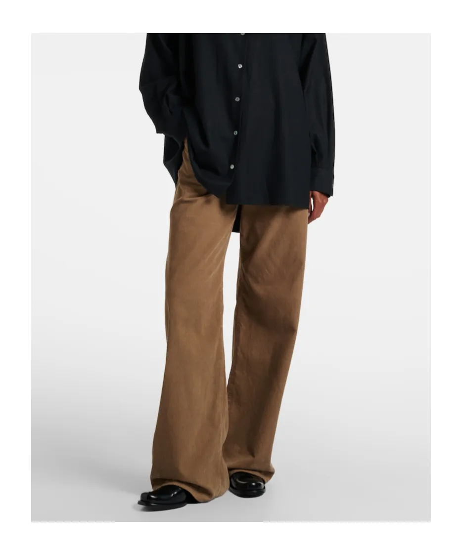 Eglitta Low-Rise Corduroy Wide-Leg Pants
