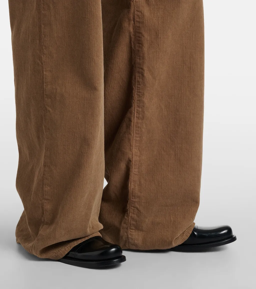 Eglitta Low-Rise Corduroy Wide-Leg Pants