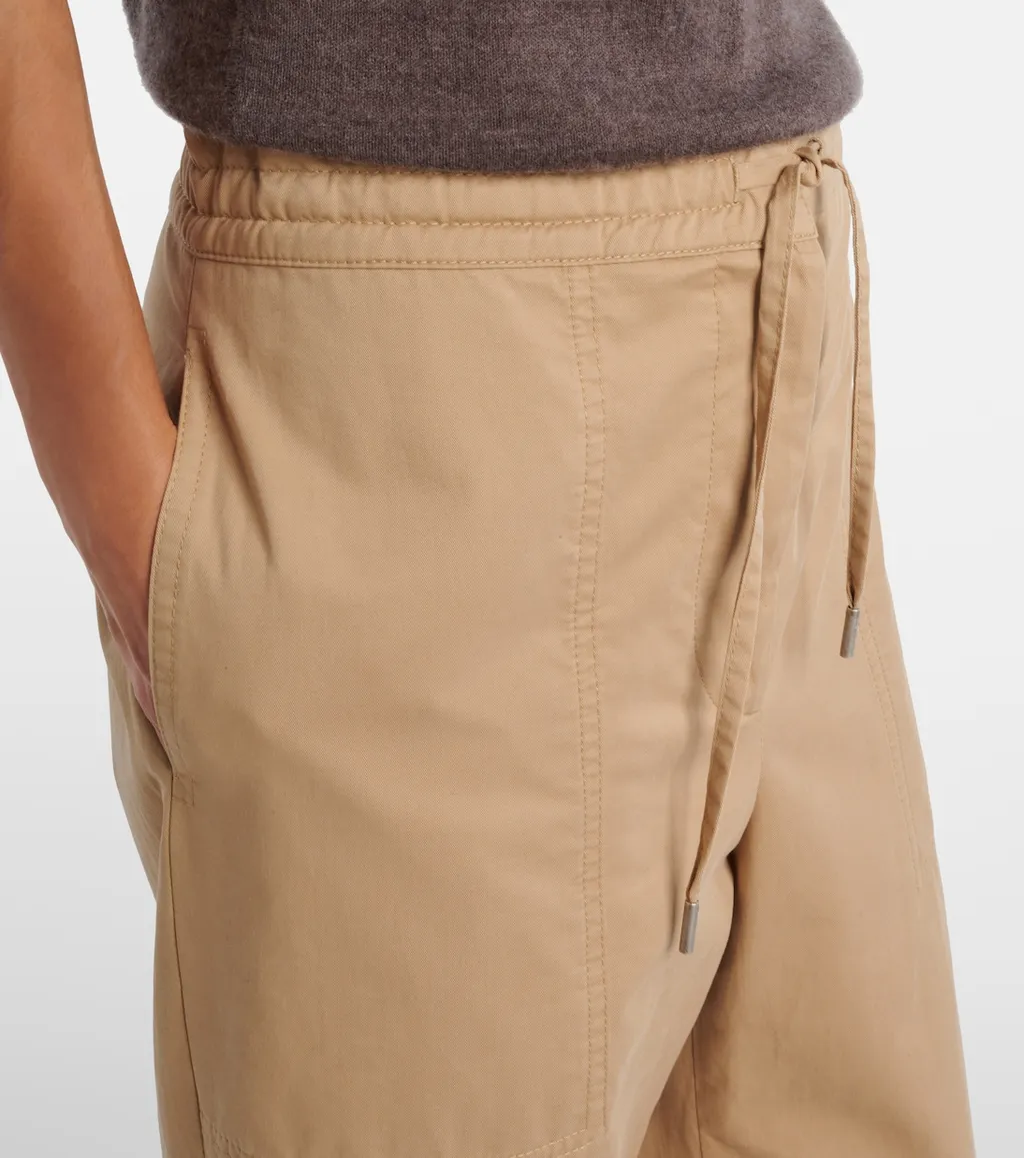 Mende Cotton And Cashmere Wide-Leg Pants