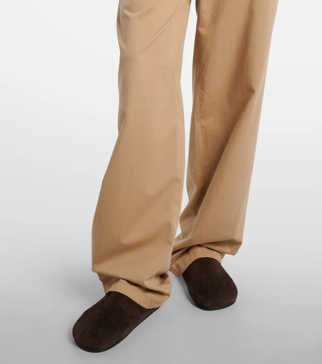 Mende Cotton And Cashmere Wide-Leg Pants