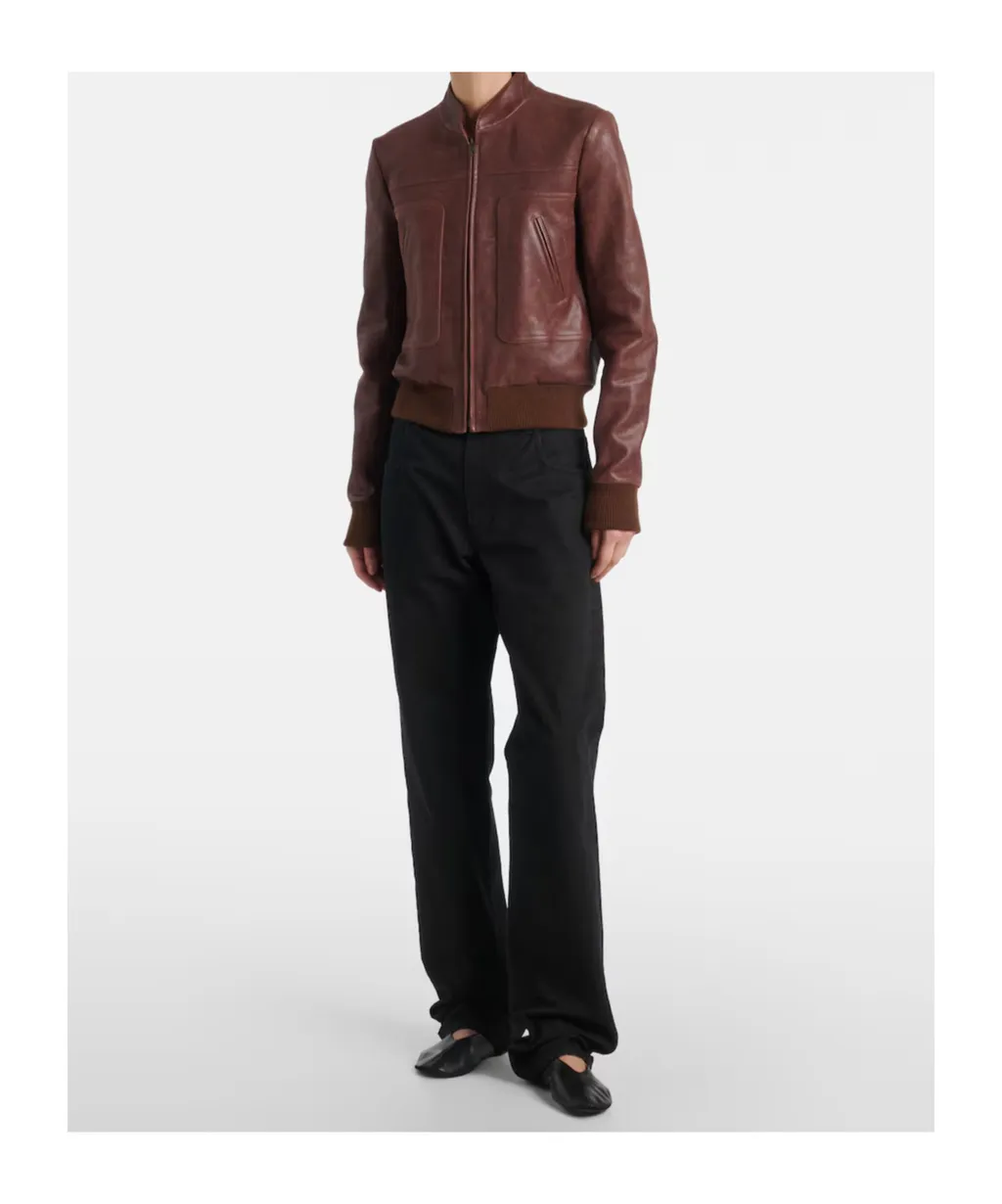 Leather Bomber Jacket