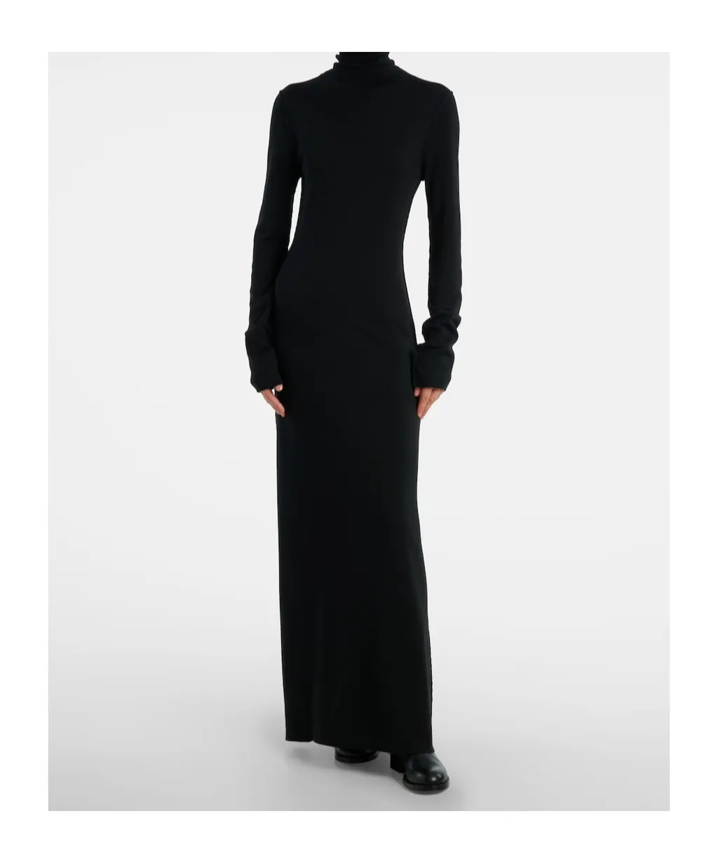Leoline Turtleneck Virgin Wool Maxi Dress