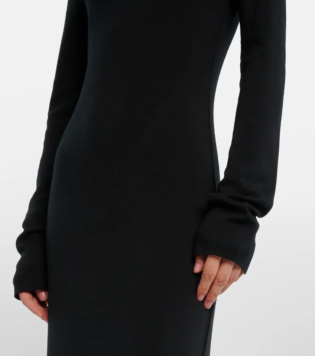 Leoline Turtleneck Virgin Wool Maxi Dress