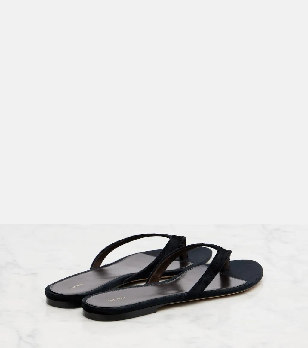 Sacha Velvet Thong Sandals