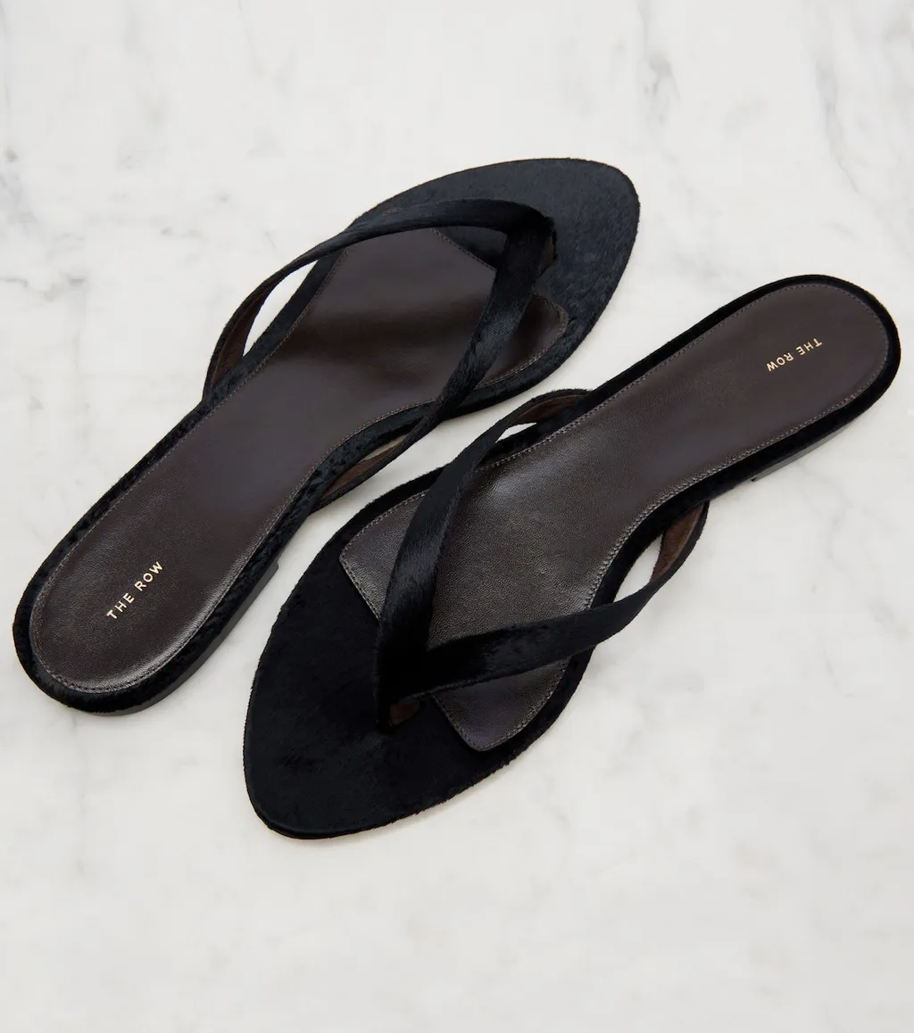 Sacha Velvet Thong Sandals