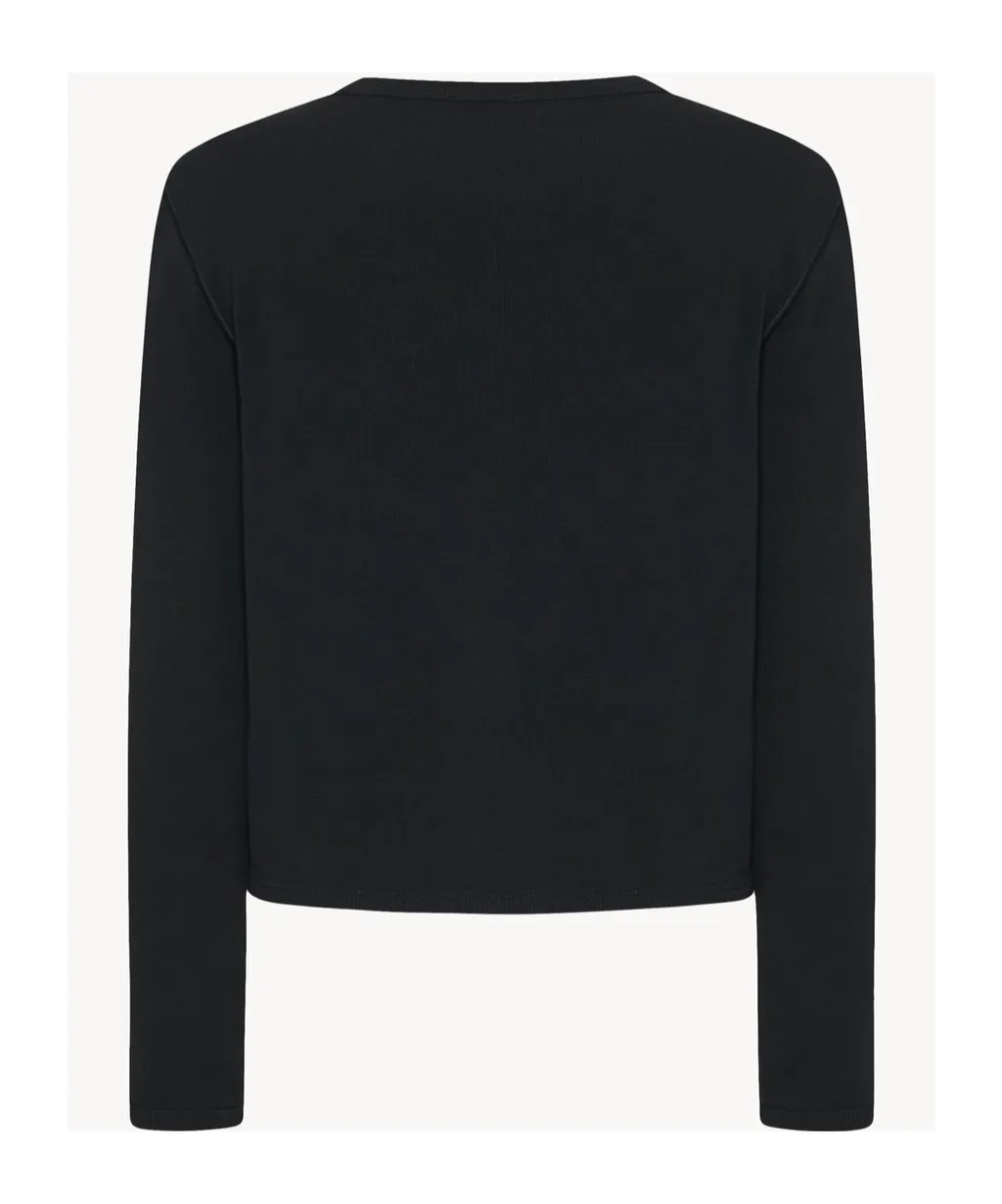 Button-Front Cotton Cardigan