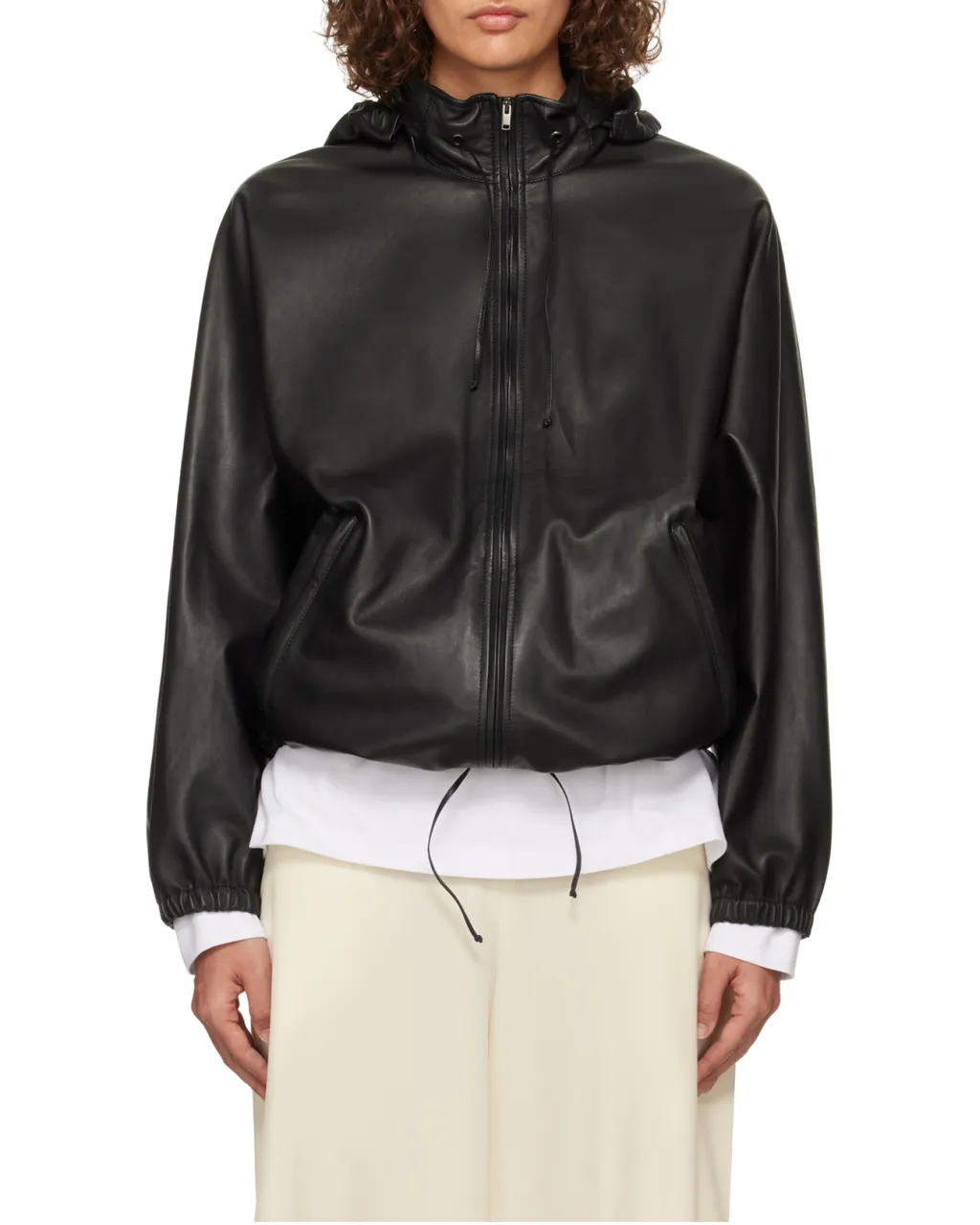 Long Sleeve Leather Jacket